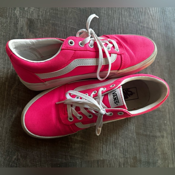 Vans Pink and White Women's Sneakers - Picture 1 of 7